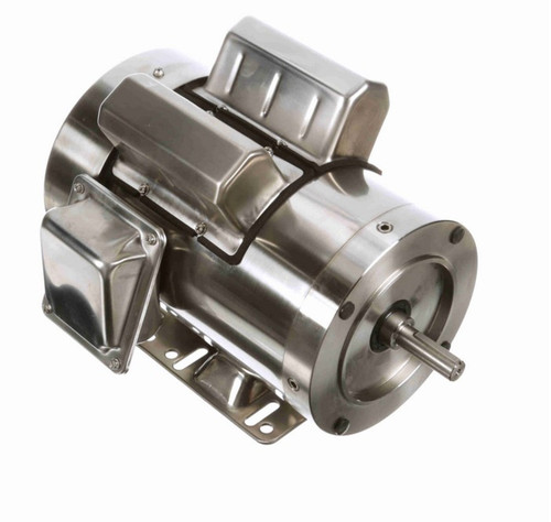 1.5HP 1800RPM Stainless Steel Electric Motor. Durable TEFC design ideal for food processing, pharmaceuticals, and washdown applications.